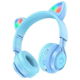 Bluetooth-гарнітура Hoco W39 Cat Ear Kids BT Blue