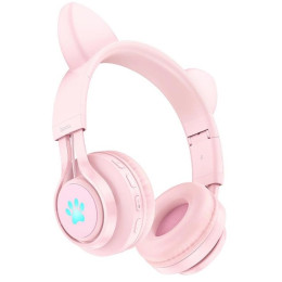 Bluetooth-гарнітура Hoco W39 Cat Ear Kids BT Pink