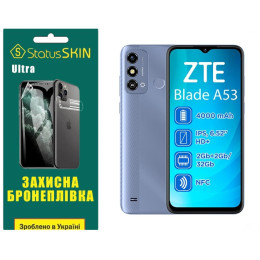 Полиуретановая пленка StatusSKIN Ultra на экран ZTE Blade A53 Глянцевая