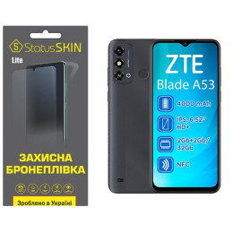 Поліуретанова плівка StatusSKIN Lite на екран ZTE Blade A53 Матова