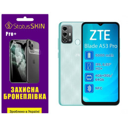 Полиуретановая пленка StatusSKIN Pro+ на экран ZTE Blade A53 Pro Глянцевая