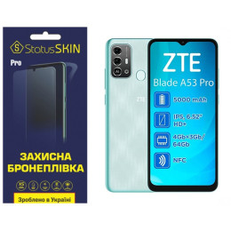 Полиуретановая пленка StatusSKIN Pro на экран ZTE Blade A53 Pro Глянцевая