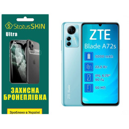 Полиуретановая пленка StatusSKIN Ultra на экран ZTE Blade A72S Глянцевая