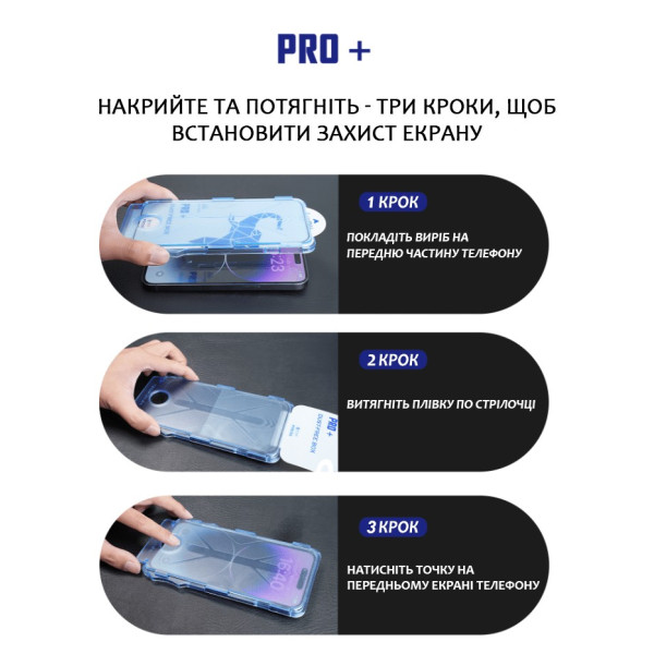 Защитное стекло Dust-Free Box для iPhone 15 Plus Black