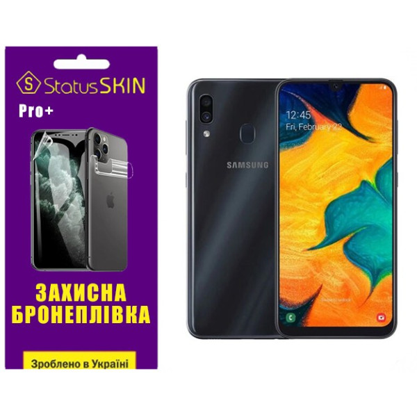 Полиуретановая пленка StatusSKIN Pro+ на экран Samsung A30 A305 Матовая