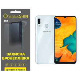 Полиуретановая пленка StatusSKIN Lite на экран Samsung A30 A305 Глянцевая