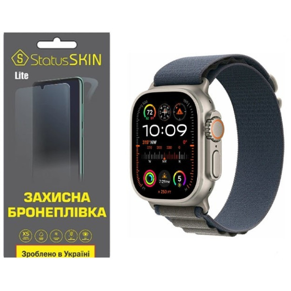 Полиуретановая пленка StatusSKIN Lite на экран Apple Watch Ultra 2 49mm Глянцевая