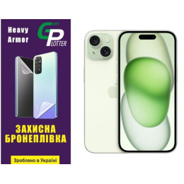 Полиуретановая пленка GP Heavy Armor на экран iPhone 15 Plus Глянцевая