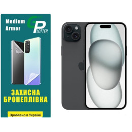 Полиуретановая пленка GP Medium Armor на экран iPhone 15 Plus Глянцевая