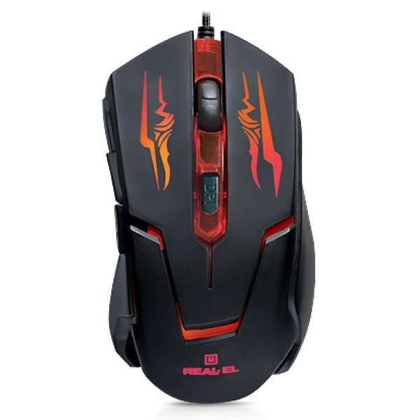 Мышка REAL-EL RM-520 Gaming USB Black (EL123200020)