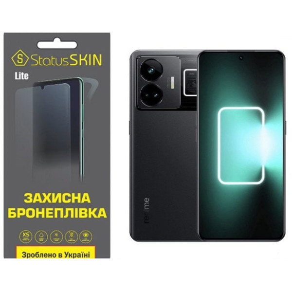 Полиуретановая пленка StatusSKIN Lite на экран Realme GT3 Глянцевая