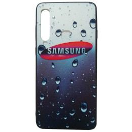 Чехол силиконовый Капли воды для Samsung A9 2018 A920 White/Black