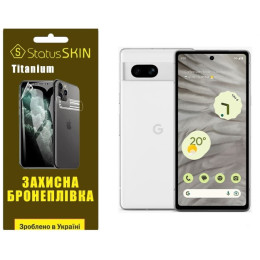 Поліуретанова плівка StatusSKIN Titanium на екран Google Pixel 7a Глянцева