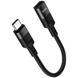 Кабель Hoco U107 Type-C male to Lightning female 0.1m Black (L-0.1m)