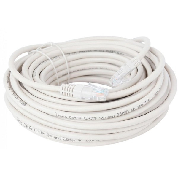 Патч-корд Tecro UTP-RJ45-2000 RJ45 Cat.5e 20m Серый