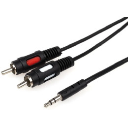 Аудіо-кабель Atcom mini-jack 3.5мм(M)-2xRCA-тюльпан(M) 1.8м (10707)