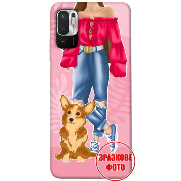 Чехол силиконовый itsPrint для Xiaomi Redmi 9T Girl and corgi