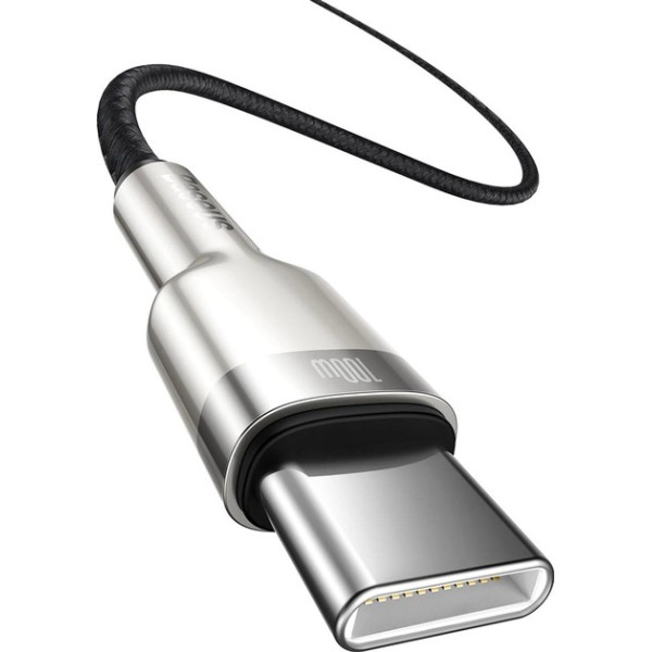 Кабель Baseus Cafule Series Metal Type-C to Type-C 100W 1m Black (CATJK-C01)
