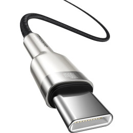 Кабель Baseus Cafule Series Metal Type-C to Type-C 100W 1m Black (CATJK-C01)