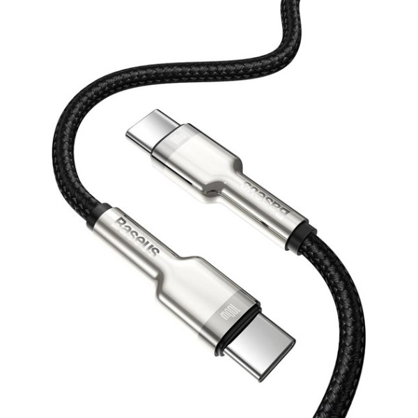 Кабель Baseus Cafule Series Metal Type-C to Type-C 100W 1m Black (CATJK-C01)