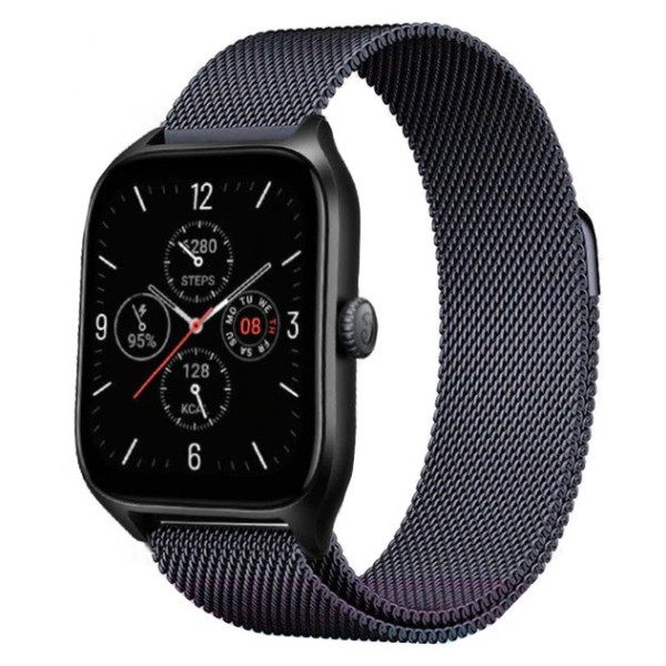 Магнітний ремінець Міланська петля для смарт-годинника Samsung/Amazfit/Huawei (20mm) Space Gray