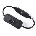 USB кабель Woopower Male to Female Switch 28 см Black