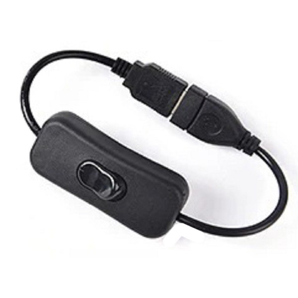 USB кабель Woopower Male to Female Switch 28 см Black