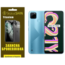 Поліуретанова плівка StatusSKIN Titanium на екран Realme C21Y Глянцева