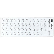 Наклейка для клавиатуры Ukraine Keyboard Stickers White/Black