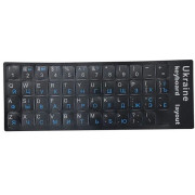Наклейка для клавіатури Ukraine Keyboard Stickers Black/Blue