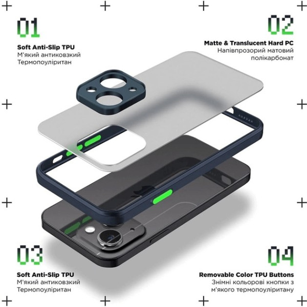 Панель ArmorStandart Frosted Matte для Xiaomi Redmi Note 12 4G Navy Blue