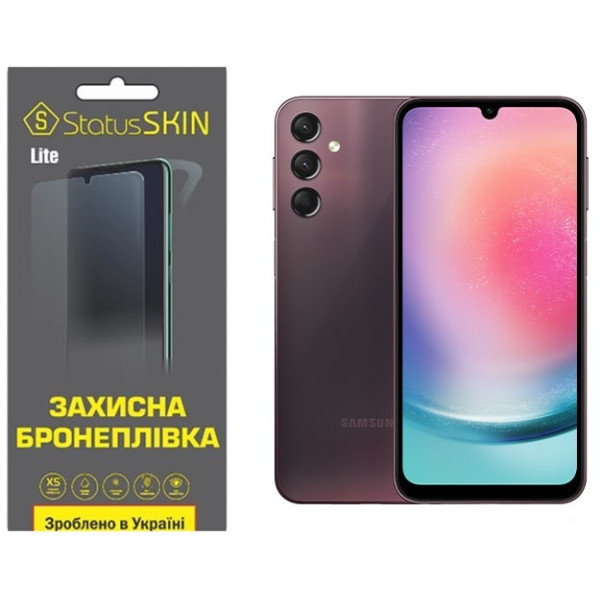 Полиуретановая пленка StatusSKIN Lite на экран Samsung A24 A245 Матовая