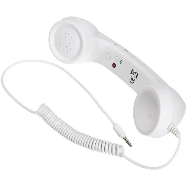 Ретро трубка High Quality Classic 3.5mm Mic White