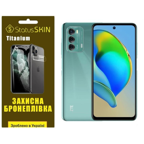 Полиуретановая пленка StatusSKIN Titanium на экран ZTE Blade V40 Глянцевая