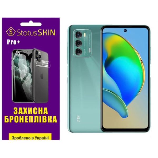 Полиуретановая пленка StatusSKIN Pro+ на экран ZTE Blade V40 Глянцевая
