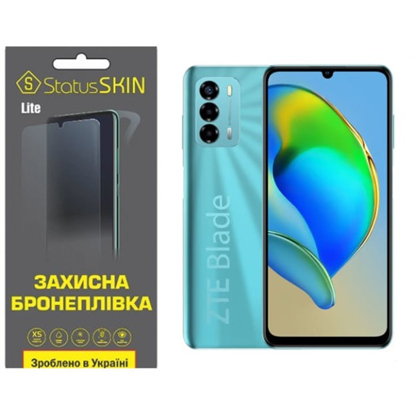 Полиуретановая пленка StatusSKIN Lite на экран ZTE Blade V40 Vita Глянцевая