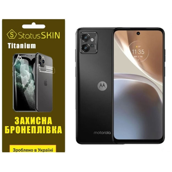 Полиуретановая пленка StatusSKIN Titanium на экран Motorola G32 Глянцевая