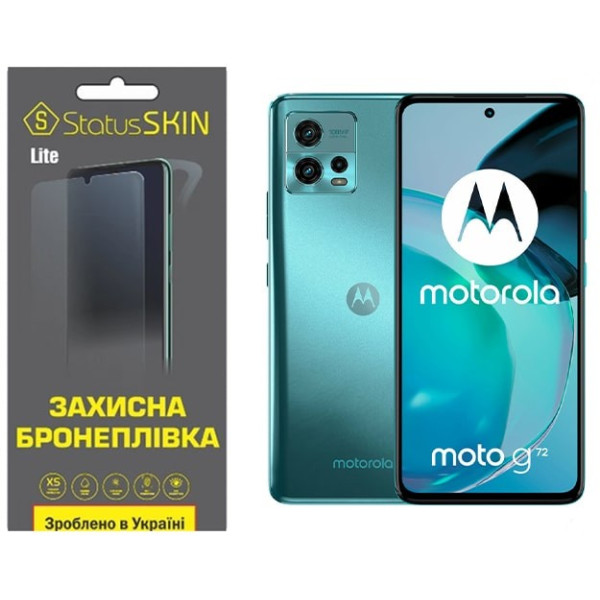 Полиуретановая пленка StatusSKIN Lite на экран Motorola G72 Глянцевая