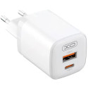 Мережевий зарядний пристрій XO L96 USB-C/USB-A PD QC3.0 30W 3A White