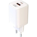 Мережевий зарядний пристрій XO L96 USB-C/USB-A PD QC3.0 30W 3A White