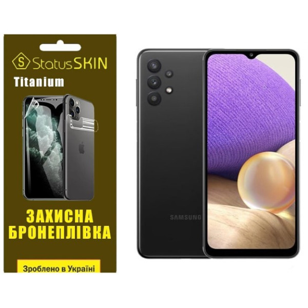Полиуретановая пленка StatusSKIN Titanium на экран Samsung A32 A325 Глянцевая