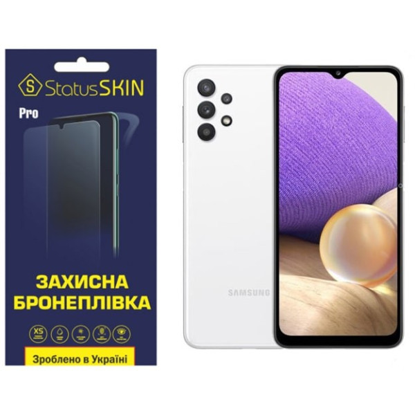 Полиуретановая пленка StatusSKIN Pro на экран Samsung A32 A325 Глянцевая
