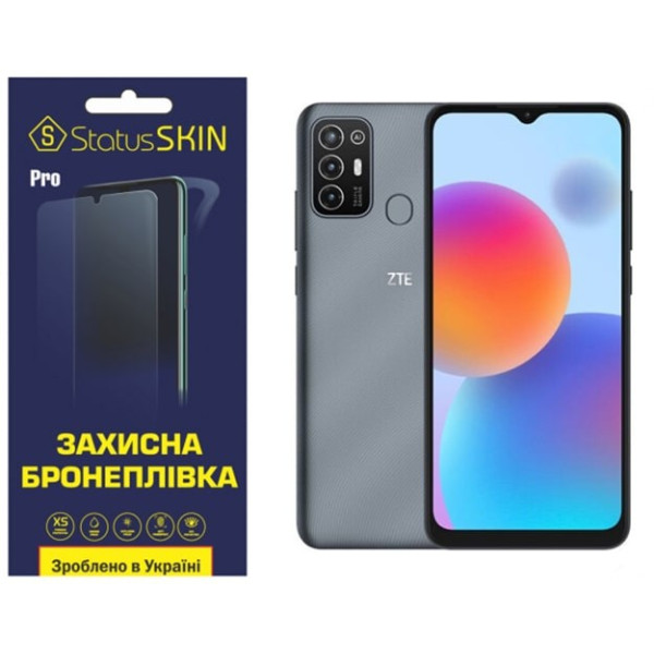 Поліуретанова плівка StatusSKIN Pro на екран ZTE Blade A52 Глянцева