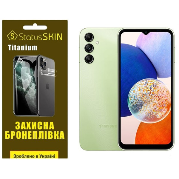 Поліуретанова плівка StatusSKIN Titanium на екран Samsung A14 A145/A14 5G A146 Глянцева
