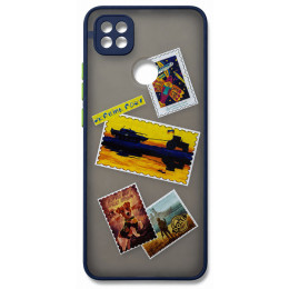 Чохол Bumper Print Ukraine Post для Xiaomi Redmi 9C/10A Navy Blue/Green
