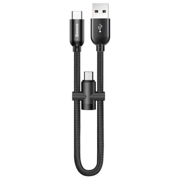 Кабель Baseus U-shaped portable USB to Type-C 0.23m Black (CAMUTC-01)