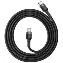 Кабель Baseus Cafule PD 2.0 Type-C to Type-C 3A 60W 1m Gray/Black (CATKLF-GG1)