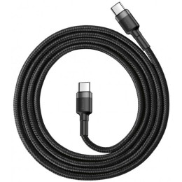 Кабель Baseus Cafule PD 2.0 Type-C to Type-C 3A 60W 1m Gray/Black (CATKLF-GG1)