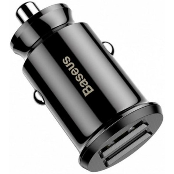 Автомобільний зарядний пристрій Baseus Grain Car 2USB 3.1A Black (CCALL-ML01)