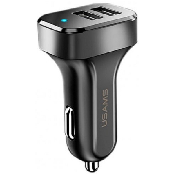 Автомобільний зарядний пристрій Usams C13 King-Tu 2USB 2.1A + cable Type-C Black